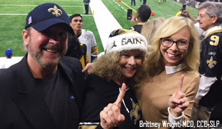 Brittney Wright at Saints game